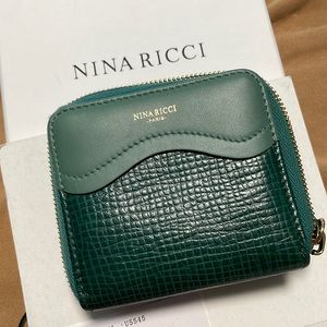 Nina Ricci Green Leather Wallet